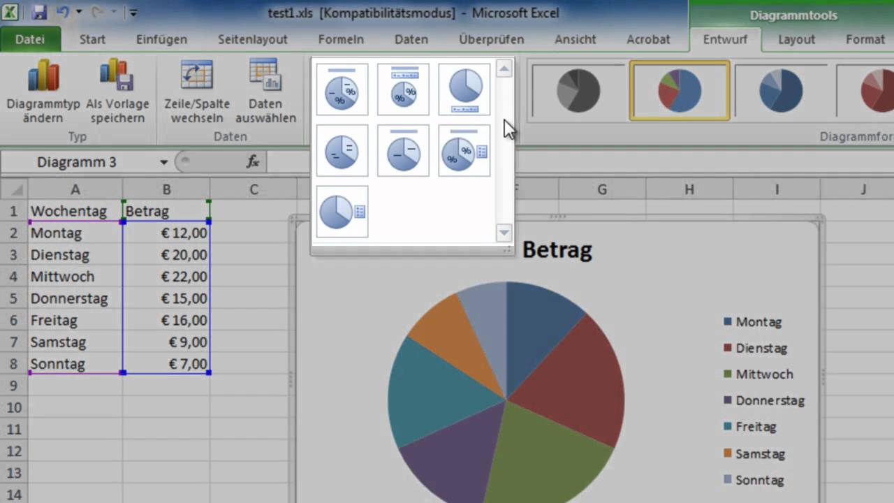 Excel 10 Segmente In Kreisdiagrammen Hervorheben Youtube