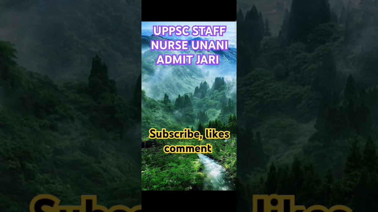 UPPSC staff nurse unani admit card 2024 