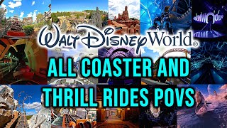 All Walt Disney World Roller Coasters and Some Thrill Rides 4K POV Compilation