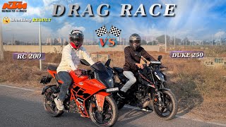 KTM RC200 vs Duke 250 Drag Race | 0–100 Test & Top Speed Challenge! 🚀 