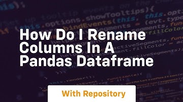 how do i rename columns in a pandas dataframe