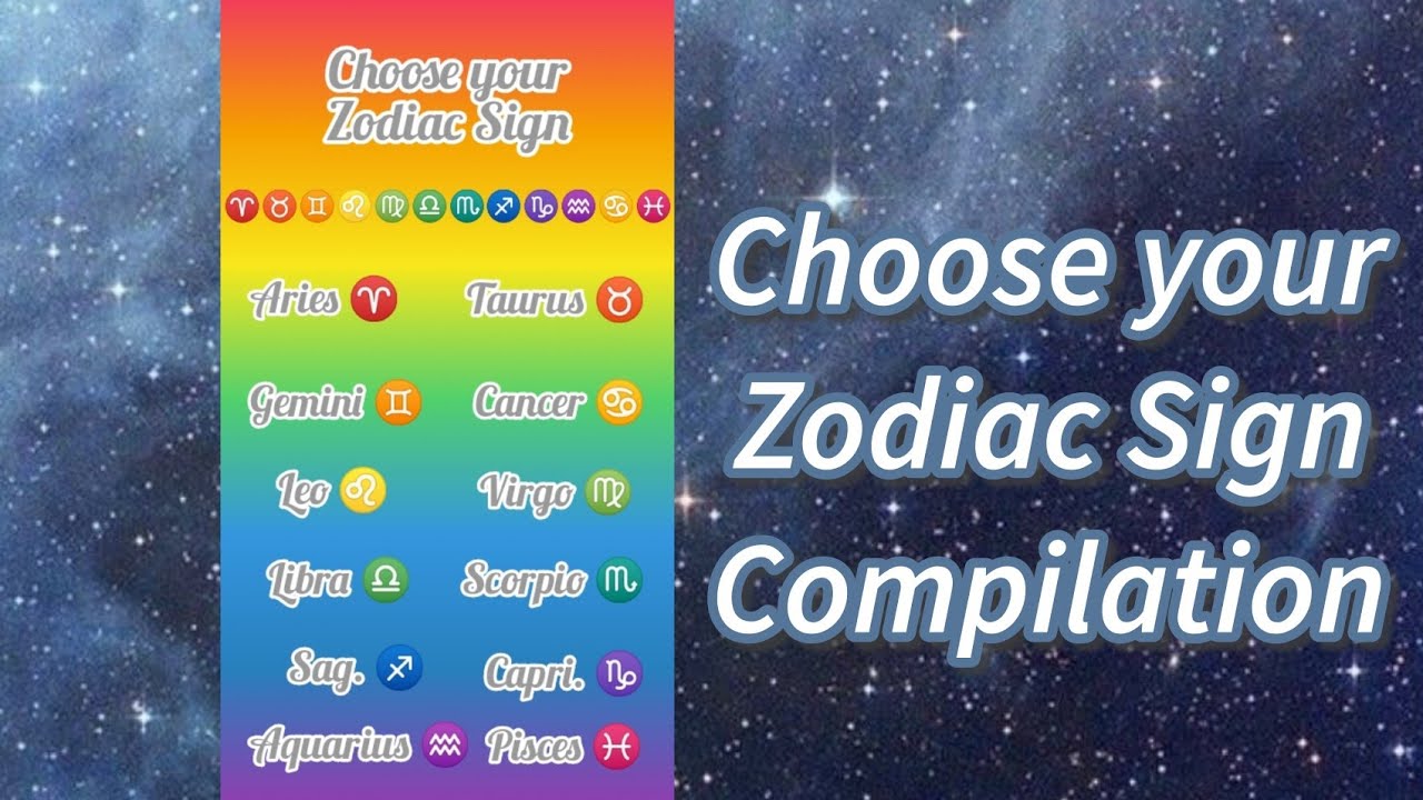 Choose Your Zodiac Sign Compilation Roblox YouTube