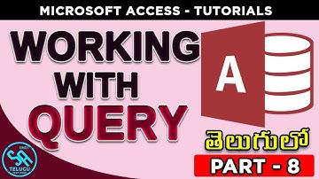 Ms Access Tutorials in Telugu Part 8 || Working With Query || SA Freshers Adda