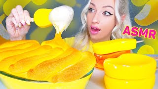 ASMR EATING YELLOW FOOD, S’MORES DIP, ICE CREAM, MARSHMALLOW, 마시멜로우 먹방, 아이스크림 (DESSERT) MUKBANG 먹방