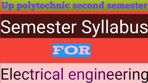Up polytechnic/ Diploma second semester Syllabus for only electrical engineering in hindi