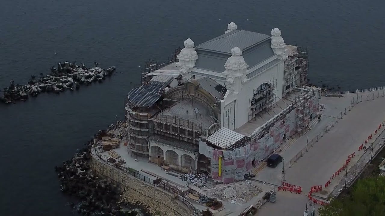 The Constanța Casino or Cazinoul din Constanța.  UNDER CONSTRUCTION!!!  - Constanta Romania - ECTV