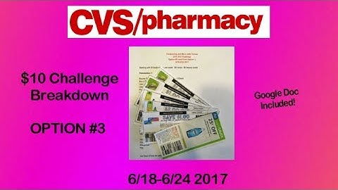 CVS $10 Challenge OPTION 3  w/Google Doc! 6/18-6/24 2017