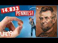 Giant Lincoln Portrait Made of Pennies