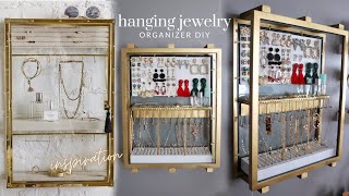 Affordable Hanging Jewelry Organizer DIY | Kelsley Nicole