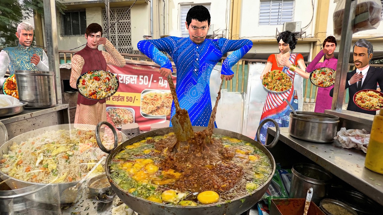 1000 Eggs Swimming Pool Egg Bhurji Biggest Street Food Hindi Kahaniya Moral Stories