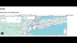 Map Location Searching Project With html & css