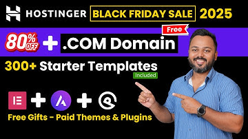 Hostinger Black Friday Sale 2025 is LIVE 🎉 | 80% OFF | Free .COM Domain | Hostinger Coupon Code