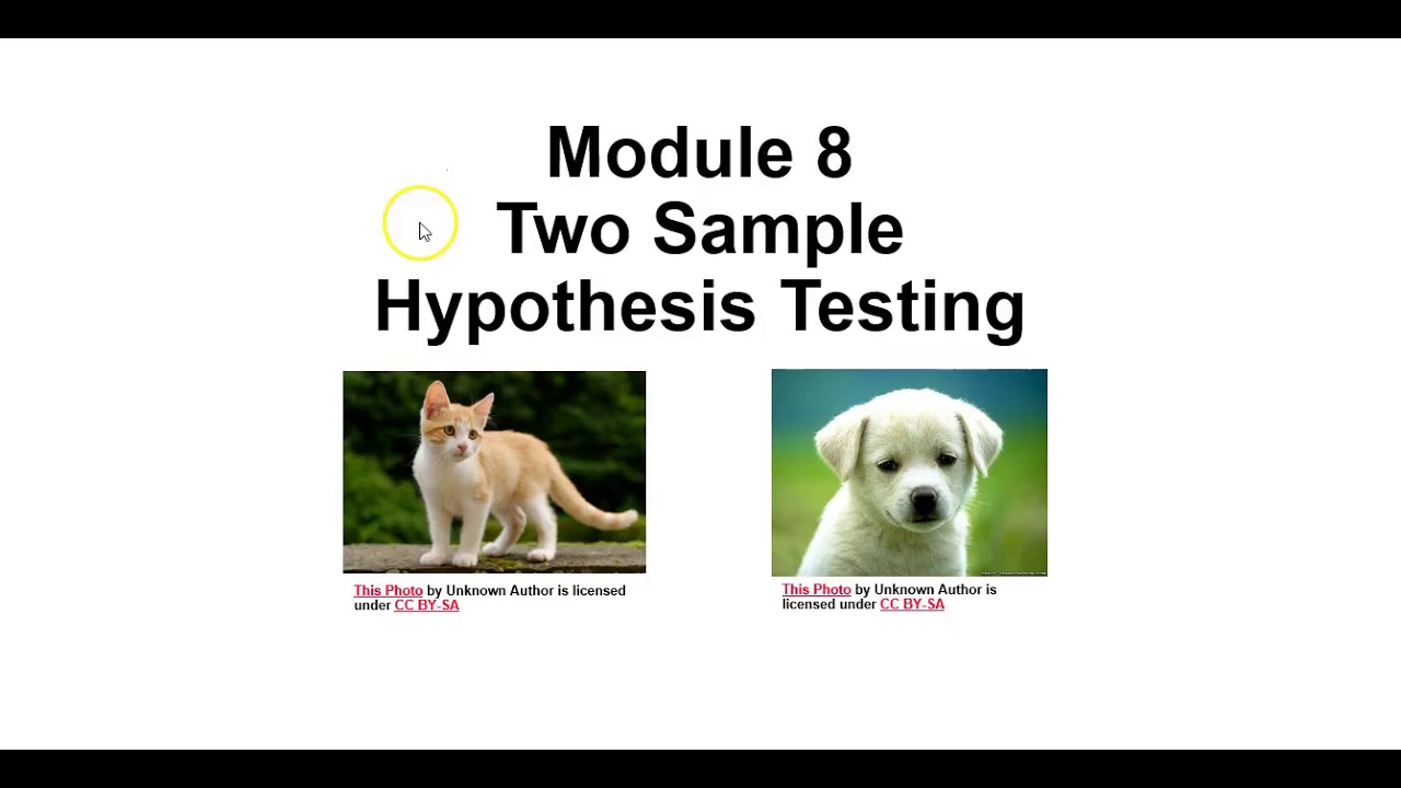 ⁣Module 8 Two Sample Hypothesis Testing for Proportions