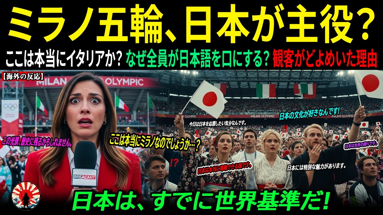 【海外の反応】歴史的異変？なぜ日本語がミラノ五輪を包み込んだのか――現地イタリア人記者が明かす信じ難い出来事 ｜海外感動ストーリー｜AI物語