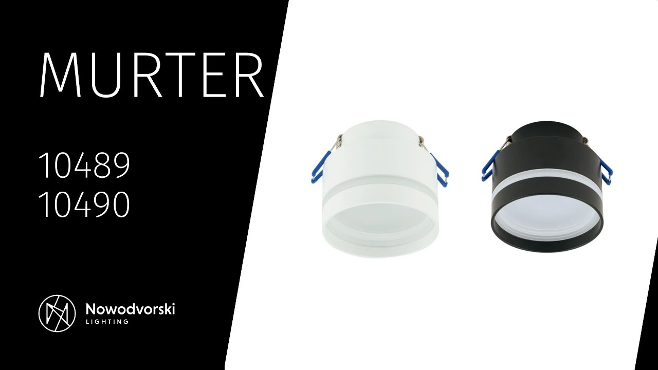 Точковий світильник Nowodvorski 10489 Murter GX53 1x12W IP20 чорний video