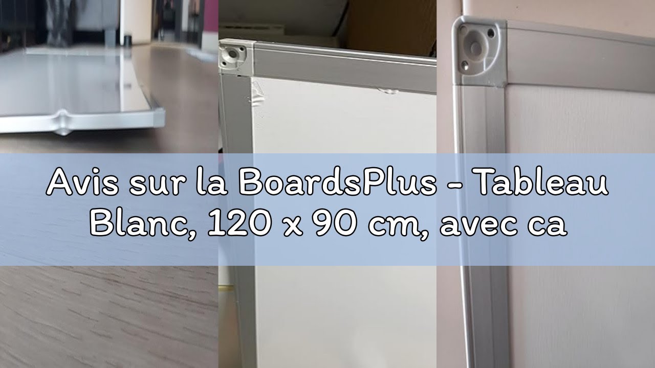 Avis sur la BoardsPlus - Tableau Blanc, 120 x 90 cm, avec cadre en aluminium et porte-marqueurs