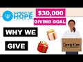 Why We Give While Pursuing FIRE | $30,000 Giving Goals