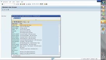 How to create User Group in SAP BASIS - HINDI