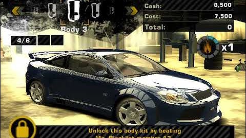 Need for Speed™ Most Wanted- cool customization of the cobalt SS