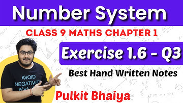 Number System | Exercise 1.6 Q3 Class 9 | Class 9 Maths Chapter 1 @lifestyle18630