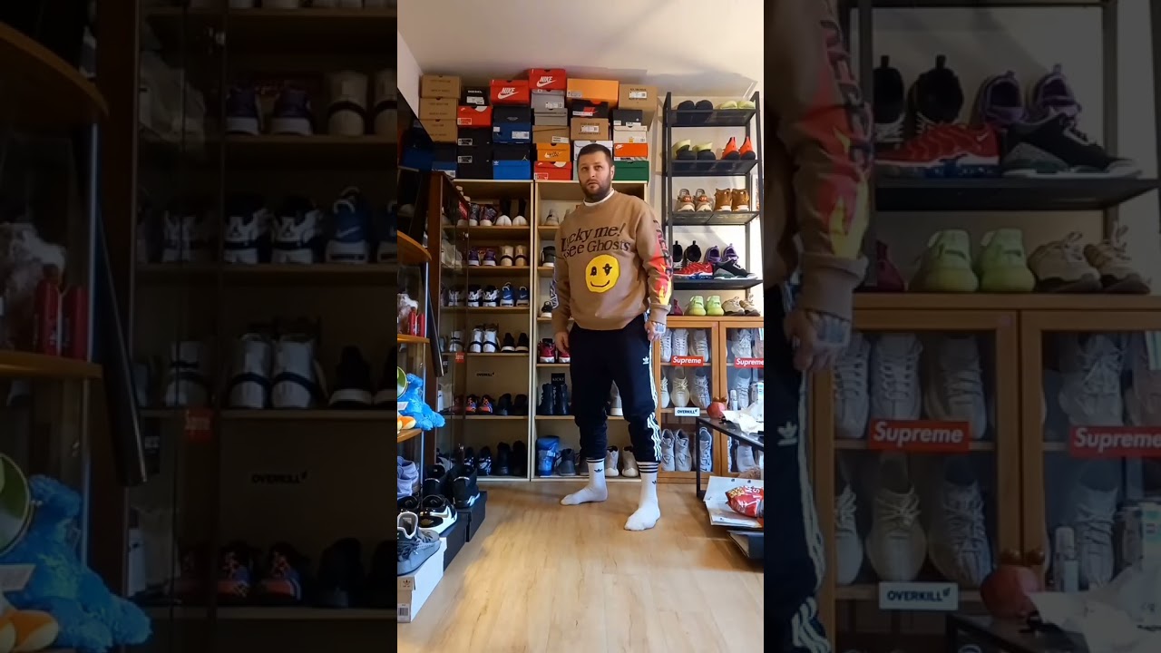 into CPFM & Yeezy 500 white bone outfit