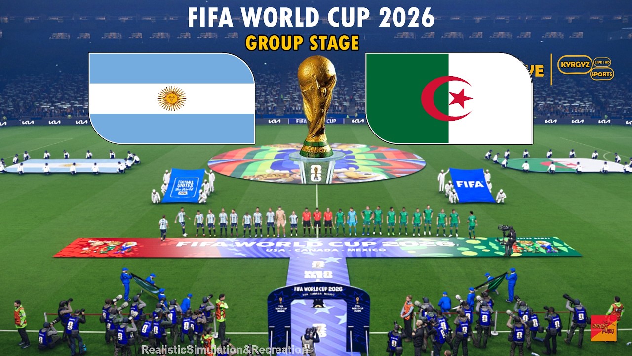 ARGENTINA vs ALGERIA | FIFA World Cup 2026 Group J | Full Match Simulation & Prediction PES 2021