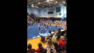 SMS winning first place at a cheerleading competition