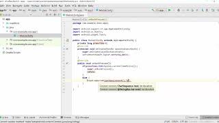 press again to exit  (android studio)