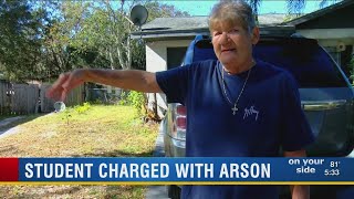 Student Charged With Arson