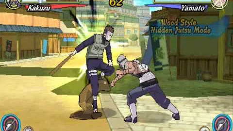 Naruto Shippuden Ultimate Ninja Heroes 3 Kakuzu vs Yamato