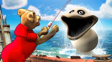 I Caught The HUNGRY WORM IN THE OCEAN... (Gmod Sandbox)