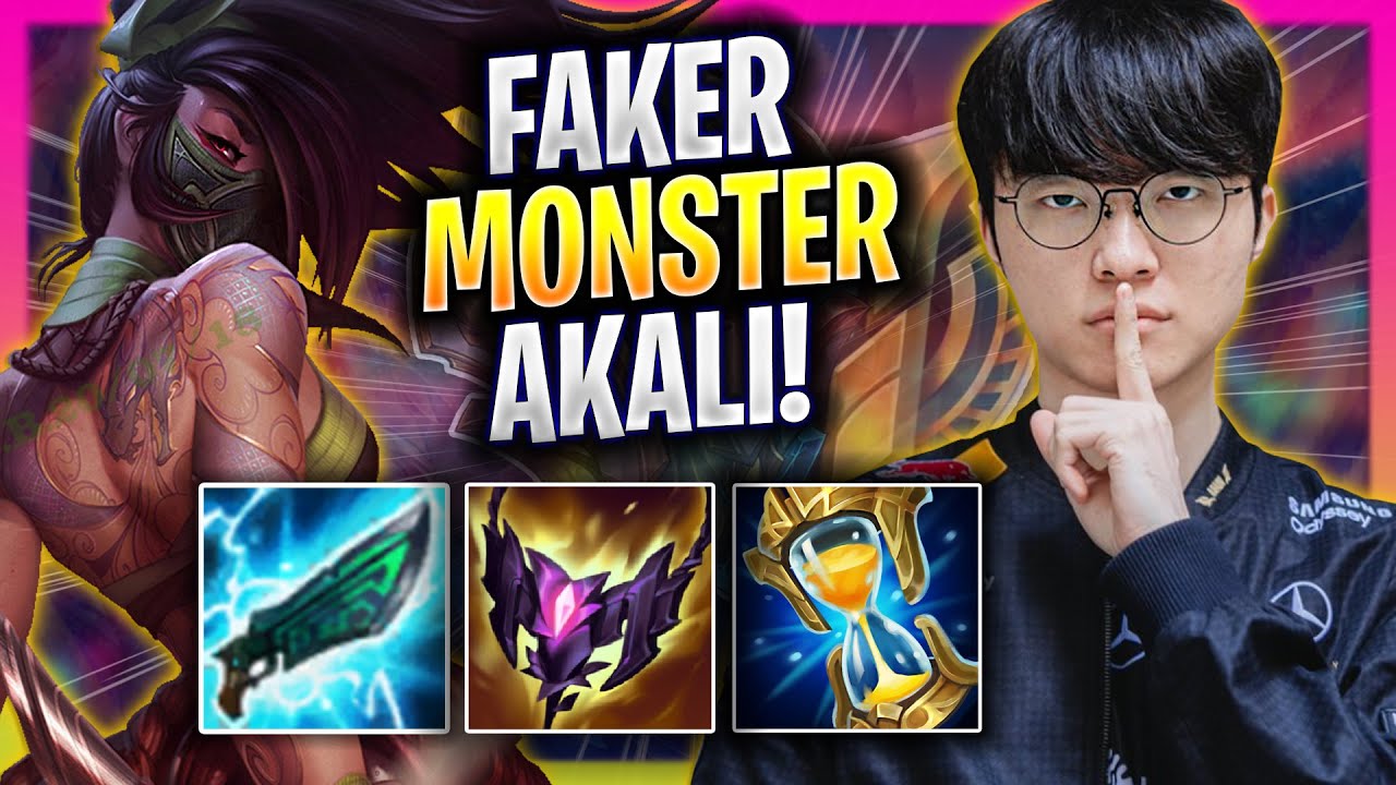 FAKER IS A MONSTER WITH AKALI! - T1 Faker Plays Akali MID vs Renekton ...