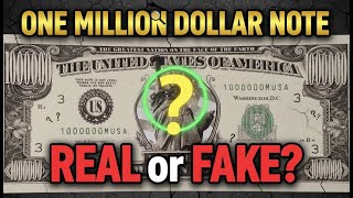 One Million Dollar Note Real Or Fake One Million Dollar Note Is Real? Fact Check Reality
