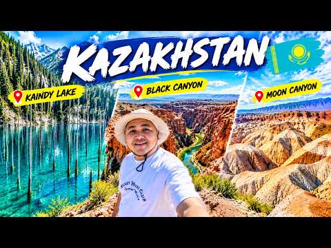 KAZAKHSTAN IS UNREAL! 🇰🇿 Hidden Gems: Kaindy Lake, Black Canyon & Moon Canyon