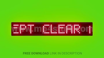 Fire Exits Must Be Kept Clear at All Times Scrolling Red Dot Matrix LED Text Animation on Green Scre