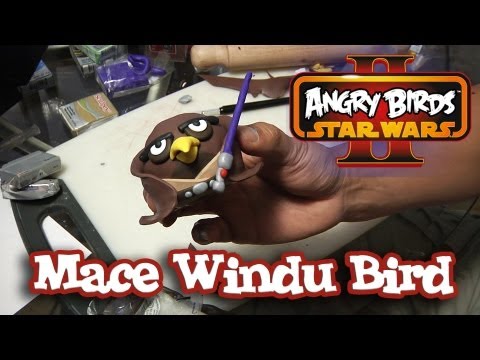 MACE WINDU Bird Clay Model - Angry Birds STAR WARS II