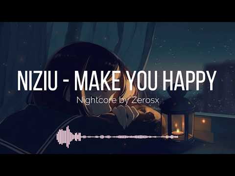 NiziU - Make You Happy [Nightcore] + Lyrics