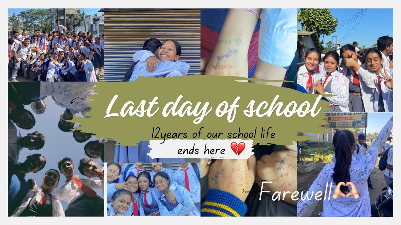 12 years of our school life ends here 💔| Last Day - YouTube