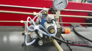 Gilde CNC Machine -- Estun E21 50T press brake operation