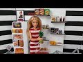 Three Barbie Sisters Morning Bunkbed Bedroom Routine. Barbie Doll Supermarket Grocery Shopping.