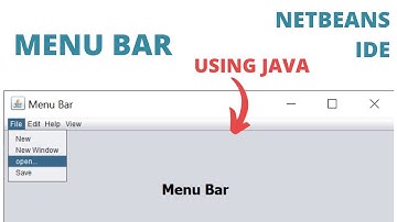 How to create Menu Bar in java Netbeans || GUI || jmenu || java swing ||
