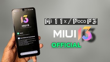 MIUI 13 Based on Android 12 Update for Mi 11x aka POCO F3 - Official Update