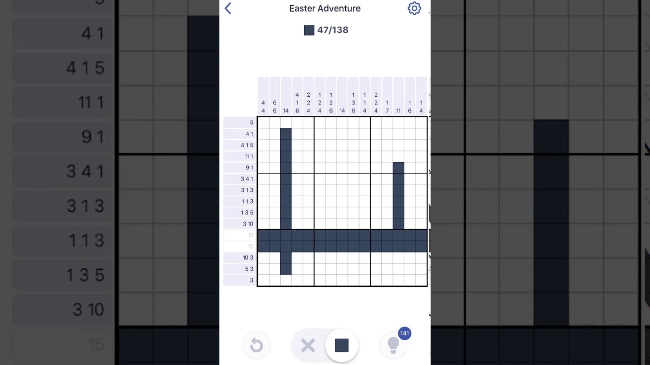 Nonogram Easter Adventure Postcard 1 Puzzle 16