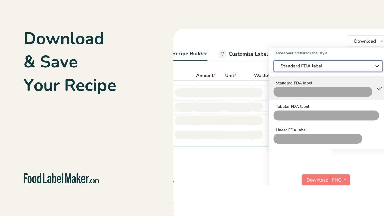 How to Download and Save Your Recipe | FoodLabelMaker Tutorial