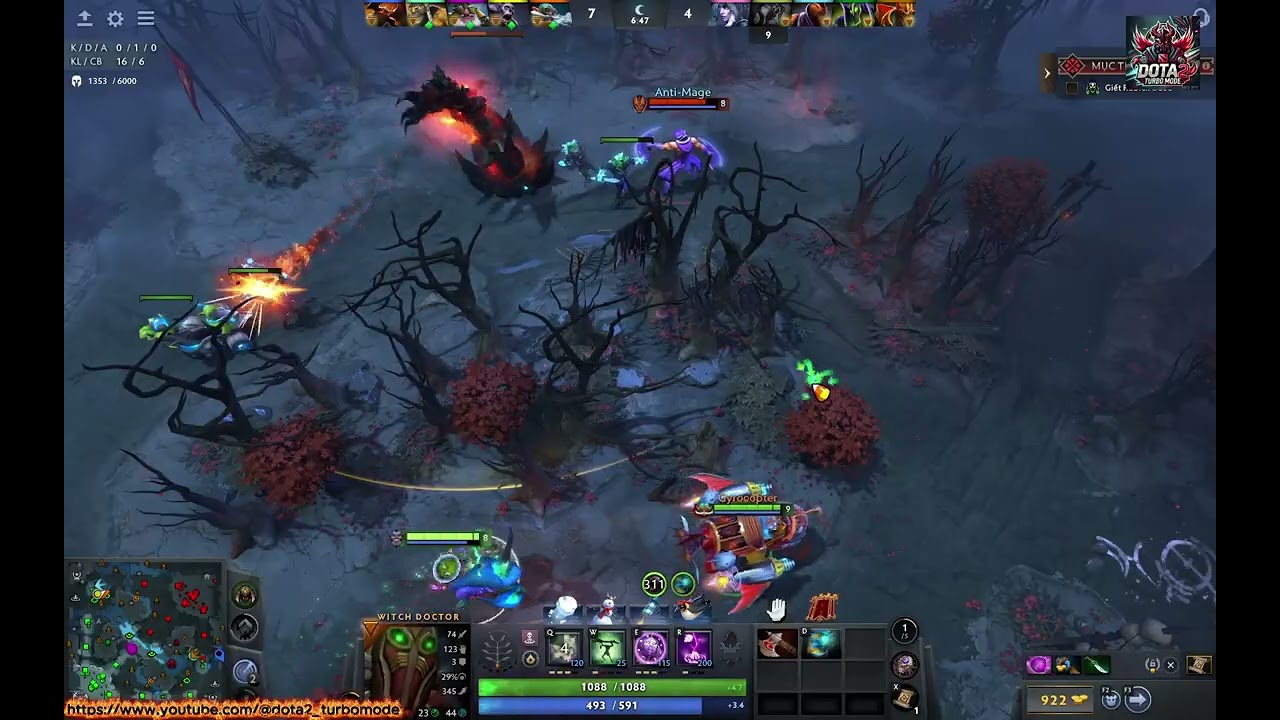 [WD-50] Witch Doctor + Sniper [Hardlane] vs Anti Mage + Dragon Kinght 