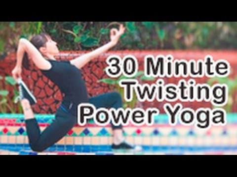 ➲ Power Yoga Workout with Twists (30 minute power yoga)