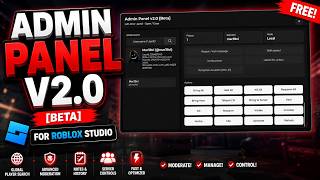 🔥 Free Admin Panel V2 0 Script for Roblox Studio 👁️ Profile