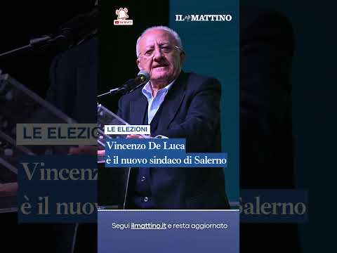 Video Comunali Salerno, Vincenzo De Luca trionfa: vittoria schiacciante al primo turno