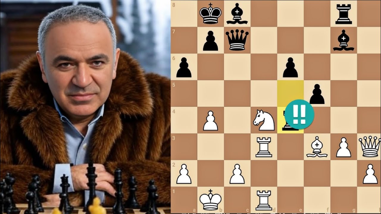 Garry Kasparov’s Legendary Rook Sacrifice - Re4!! Explained - YouTube