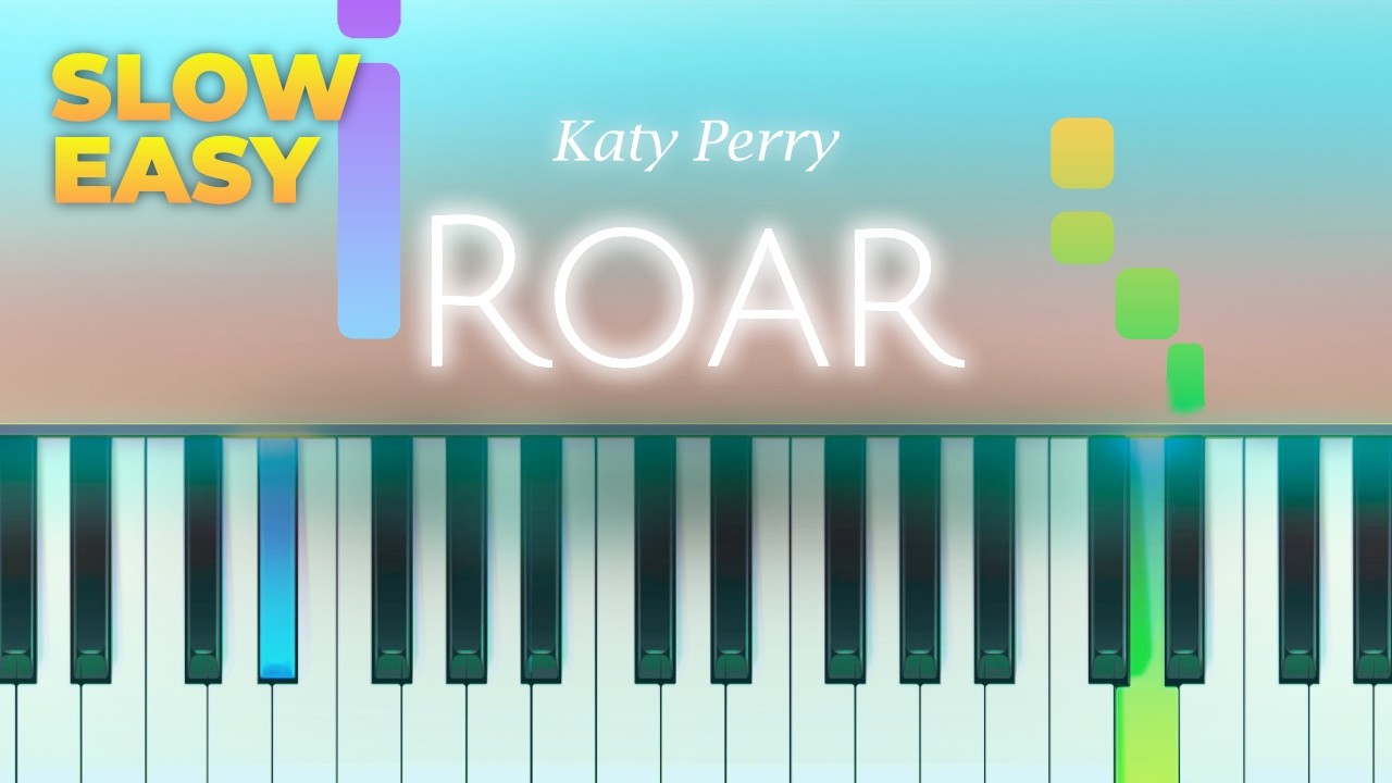 Katy Perry - Roar - SLOW EASY Piano TUTORIAL by Piano Fun Play